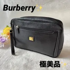 ✨極美品✨BURBERRY レザー クラッチバッグ ノバチェック シャドーホース