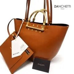ZANCHETTI 2WAYレザートートバッグ 15万モデル 保存袋付のサムネイル