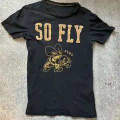 USA古着Aeropostale SO FLY Tシャツ ブラック Sのサムネイル