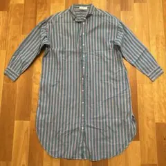 ニコアンド ロングシャツワンピース 2way スリット入り