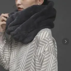 SENSE OF PLACEボリュームエコファースヌードマフラーネックウォーマー