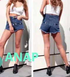 【美品】ANAP デニムショートパンツ Sサイズのサムネイル