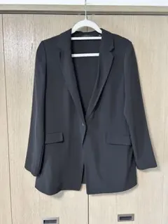 UNIQLO ユニクロ ドレープロングジャケット テーラードジャケット 黒 S