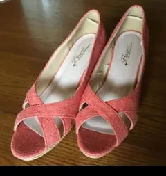 アミアミクロスオープントゥパンプス