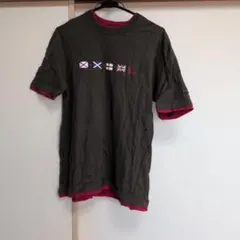 BURBERRY BLACK LABEL Tシャツ サイズ3　レイヤード風　緑赤