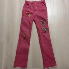 mezzo piano ピンク ロングパンツ 刺繍 ワッペンのサムネイル