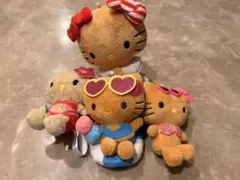 日焼けキティ ハローキティ ぬいぐるみ 4体セット