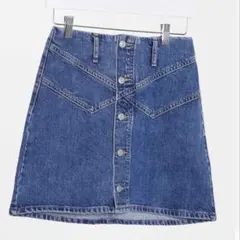 TOPSHOP デニムミニスカート 台形スカート ボタンフロント 新品未使用