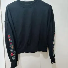 AS KNOW AS Pinky ブラック刺繍スウェットのサムネイル