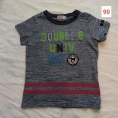 ダブルビー DOUBLE.B 半袖Tシャツ 90 グレー ミキハウス