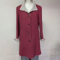 ✨美品✨リバー仕立てカシミア100%ウールコート☆CRESTA☆☆ 赤