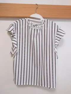 OPAQUE.CLIP ストライプ ノースリーブシャツ