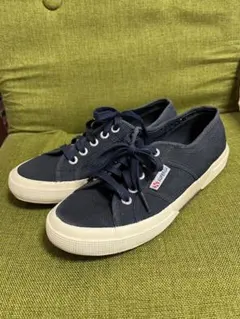 スペルガSUPERGAスニーカー コットンクラシック‪ ネイビー37 1／2☆