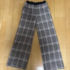 devirock グレーチェック裏起毛パンツ 160cm