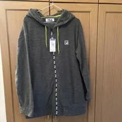 【新品未使用】FILAメンズパーカー なめらかフリース調グレー系LLサイズ