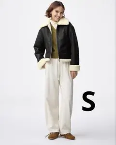 gu スウェットバレルレッグパンツ