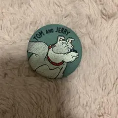 トムとジェリー スパイク 刺繍缶バッジ