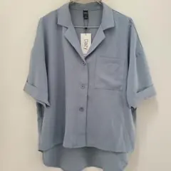 【新品】Dazy 半袖シャツ XL ブルーグレー ユニセックス 男女兼用