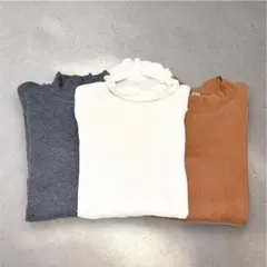 ユニクロ ジーユー リブハイネックT 長袖 まとめ売り M 秋冬 着回し