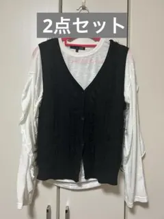 ショコラフィネローブ ベスト＋ロンT 2点セット