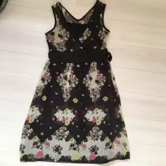 膝丈 花柄 ワンピース