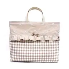 No.450＊入学入園グッズ＊手提げバッグ＊レッスンバッグ＊ハンドメイド＊フリル