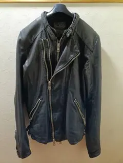 ナノ・ユニバース レザーライダースジャケットNANO universe