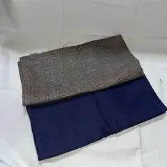 チェック柄と紺色生地セット