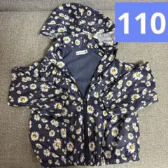 ブランシェス　花柄ネイビー　ウィンドブレーカー 110センチ