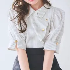 dazzlin マルチボタンデザインブラウス