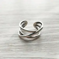 シルバー925 オープンリング　ヴィンテージリング　シンプル　ユニセックス　A7