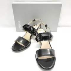 【新品・未使用】MaxMara サンダル パテント チャンキーヒール 36のサムネイル