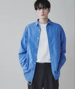 イージーケアブロードビッグシャツ　LUCY オーバーサイズシャツ　Mサイズ