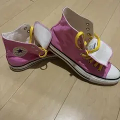 コンバース　スニーカーピンク/イエロー ハイカット