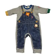 MIKIHOUSE ホットビスケッツ ロンパース サイズ70 グレー・デニム