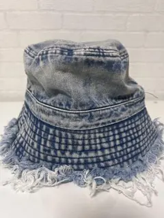 SHINE シーイン　デニム バケットハット フリンジ付き