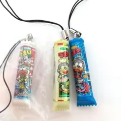 うまい棒　にょっきりストラップ 3個 平成レトロ