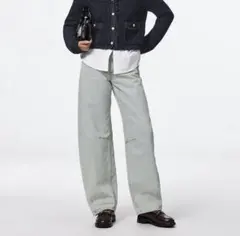 GU バレルレッグジーンズ ブルー