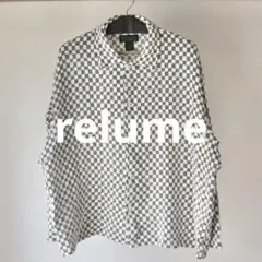 【Lサイズ】relume INDIA COTTON”チェッカー”クロシェシャツのサムネイル
