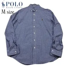 美品　POLO RALPH LAUREN QRタグ　チェック柄シャツ Mサイズ