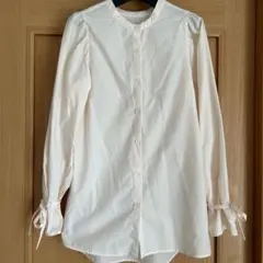 未使用！しまむら 袖リボンブラウス　M