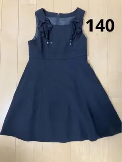 ノースリーブAラインワンピース ブラック　140