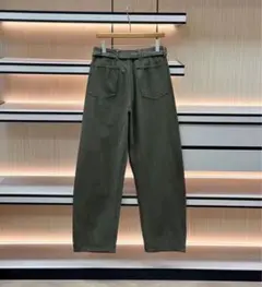 Lemaire Twisted Belted Pants Moss Green