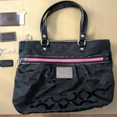 COACH ブラック トートバッグ おまけ付き
