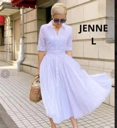 JENNE ジェンヌ オードリールックエアリーワンピース ホワイト コットン オードリールックエアリーワンピース｜JENNE(ジェンヌ)公式通販：パリ