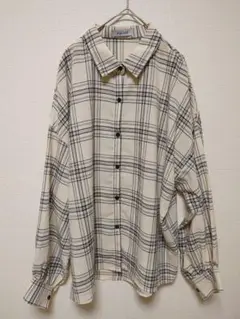 aquaist ブラウス　シャツ　チェックシャツ　長袖　前ボタン