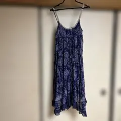 axesfemme アクシーズファム ネイビー 花柄 キャミワンピース