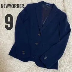 NEWYORKER テーラードジャケット 背抜き シングル ネイビー М 日本製