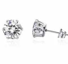 新品✨最高級人工ダイヤモンド 一粒ダイヤ ピアス 6mm  両耳 ジルコニア