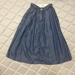 SOMETHING デニムブルー　スカート Sサイズ